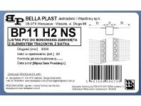Zdjęcie: Listwa do boniowania PVC z siatką, zamknięta z elementem traconym BP11 H2NS L300 biała BELLA PLAST