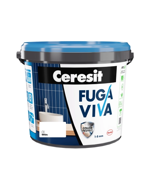 Zdjęcie: Fuga Viva elastyczna cementowa 1-8 mm white 4 kg CERESIT
