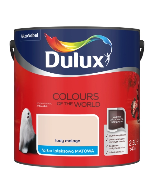 Zdjęcie: Farba do wnętrz Kolory Świata 2,5 L lody malaga DULUX