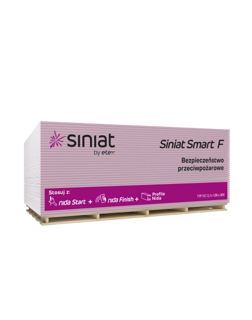 Zdjęcie: Płyta g-k 12,5x1200x2600 mm Siniat Smart F, GKF SINIAT