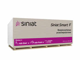 Płyta g-k 12,5x1200x2600 mm Siniat Smart F, GKF SINIAT