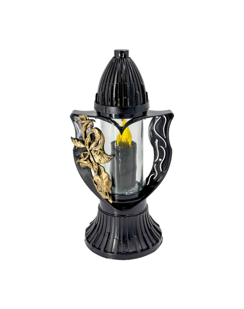 Zdjęcie: Znicz wazon z różą z wkładem LED SANTA MAROZZA