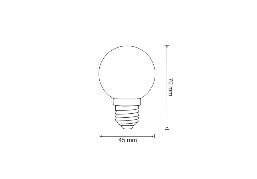 Zdjęcie: Żarówka LED G45 E27 36V 0,5 W niebieskie 2 szt. POLUX