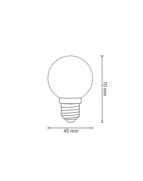 Zdjęcie: Żarówka LED G45 E27 36V 0,5 W niebieskie 2 szt. POLUX