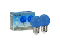 Zdjęcie: Żarówka LED G45 E27 36V 0,5 W niebieskie 2 szt. POLUX