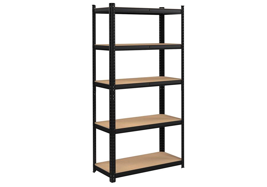 Zdjęcie: Regał metalowy malowany 180x90x40 cm czarny PSB