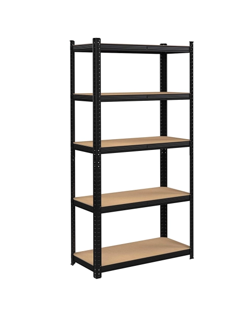 Zdjęcie: Regał metalowy malowany 180x90x40 cm czarny PSB