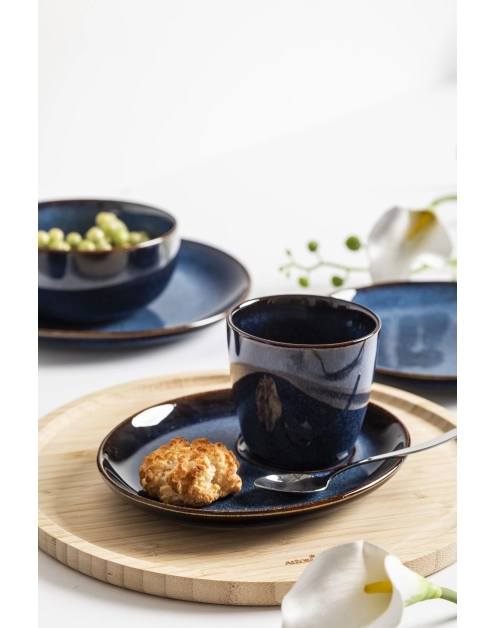 Zdjęcie: Filiżanka Reactive Navy Blue 310 ml ze spodkiem 20 cm ALTOM DESIGN