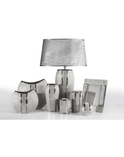 Zdjęcie: Wazon dekoracyjny Robin 10x6x20 cm srebrny EUROFIRANY