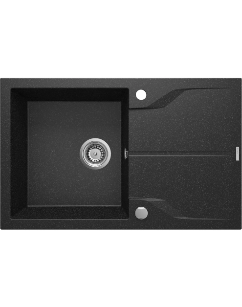 Zdjęcie: Zlewozmywak Andante grafitowy granit 1K Z/O 780x490x194, space saver DEANTE