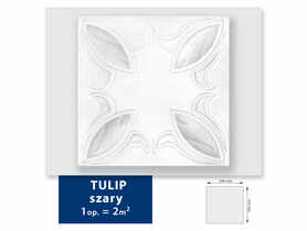 Kaseton Exclusiv Tulip szary (2 m2) biały DMS