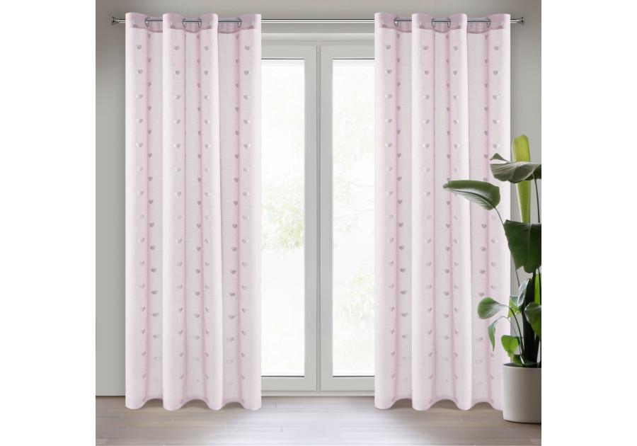 Zdjęcie: Firana gotowa Benay 140x250 cm różowy EUROFIRANY