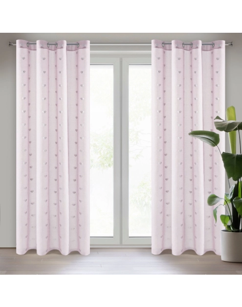 Zdjęcie: Firana gotowa Benay 140x250 cm różowy EUROFIRANY