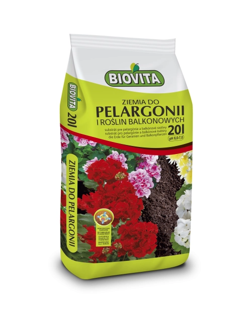 Zdjęcie: Ziemia do pelargonii i roślin balkonowych 20 L BIOVITA