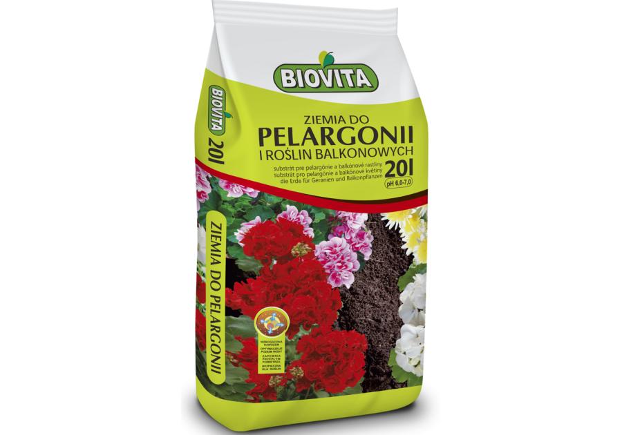 Zdjęcie: Ziemia do pelargonii i roślin balkonowych 20 L BIOVITA