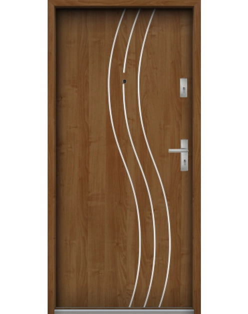 Zdjęcie: Drzwi wejściowe do mieszkań Bastion R-60 Olcha 80 cm lewe ODP KR CENTER