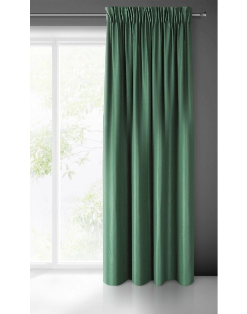 Zdjęcie: Zasłona gotowa Aggie na taśmie 140x270 cm zielony EUROFIRANY
