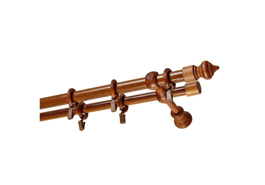 Zdjęcie: Karnisz podwójny 25/20 mm Agat 280 cm dąb GARDINIA