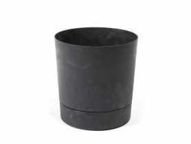 Donica z postawką Aura 12,5 cm czarny beton LAMELA PLASTIC