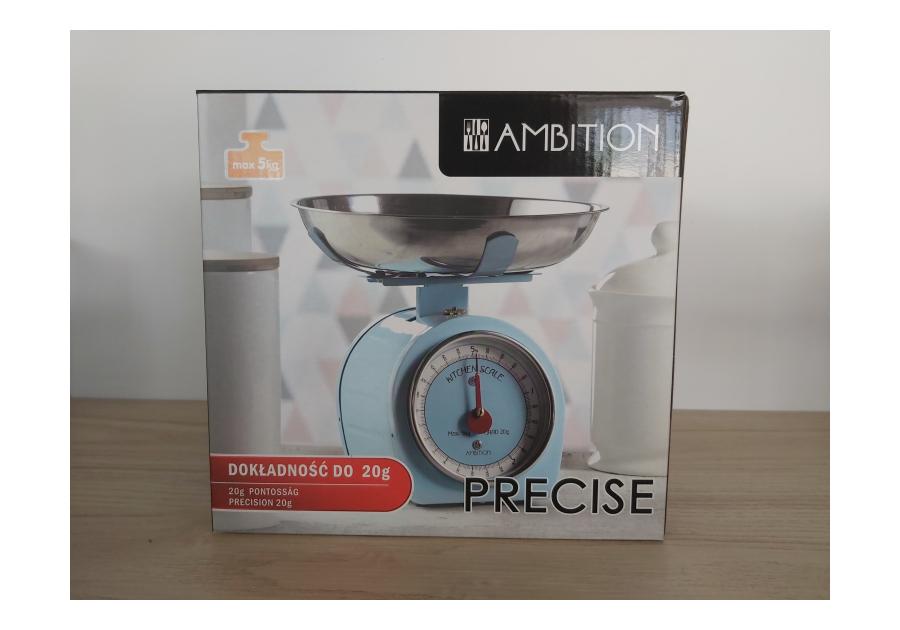 Zdjęcie: Waga kuchenna niebieska z czerwoną wskazówką 5 kg AMBITION