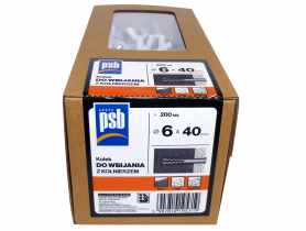 Kołek szybkiego montażu 6x40 mm z kołnierzem 200 szt. SILA