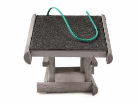 Karmnik z daszkiem z papy szary 24x20x21 cm TIN TOURS