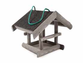 Karmnik z daszkiem z papy szary 24x20x21 cm TIN TOURS