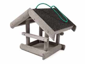 Karmnik z daszkiem z papy szary 24x20x21 cm TIN TOURS