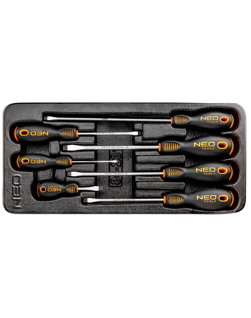 Zdjęcie: Wkrętaki płaskie, zestaw 7 sztuk, wkładka NEO