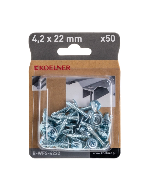 Zdjęcie: Wkręt do cienkich blach i drewna 4,2x22 mm 50 szt. KOELNER