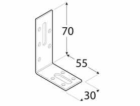 Kątownik z regulacją dwustronny 7x5,5x3 cm KRD2 DMX
