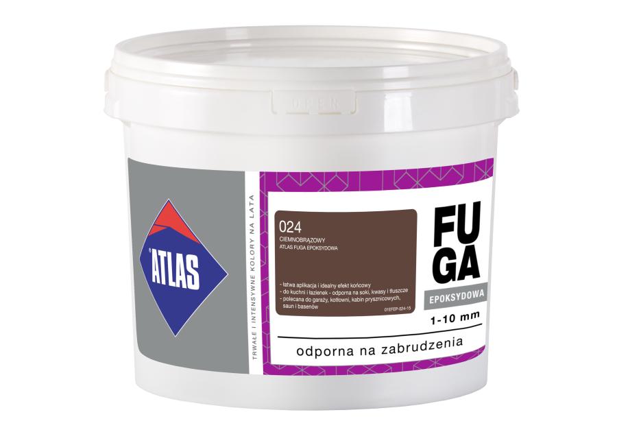 Zdjęcie: Fuga epoksydowa 1-10 mm ciemnobrązowy 2 kg ATLAS
