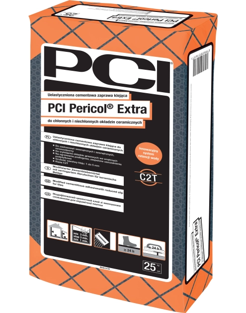 Zdjęcie: Klej do płytek Pericol Extra 25 kg , flat bag, paper PCI