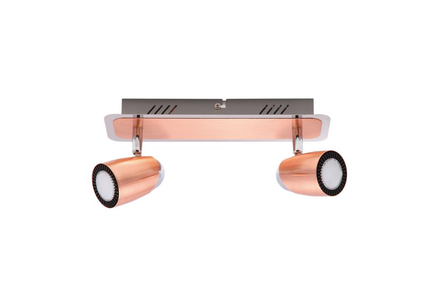 Zdjęcie: Oprawa ścienno-sufitowa SMD Led Ruda LED 2L WW kolor miedziany/chrom 2 x 6 W STRUHM