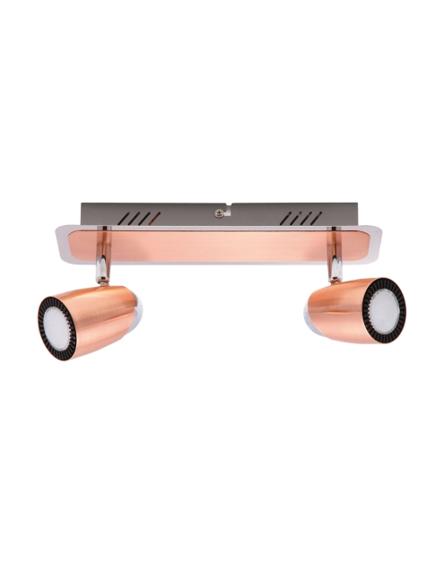 Zdjęcie: Oprawa ścienno-sufitowa SMD Led Ruda LED 2L WW kolor miedziany/chrom 2 x 6 W STRUHM