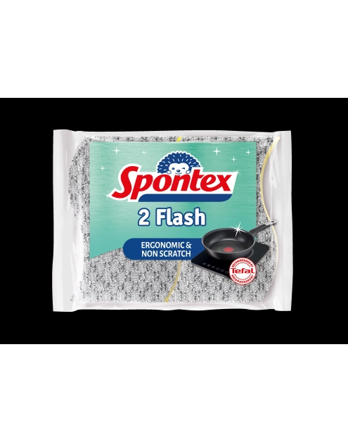 Zdjęcie: Gąbka do powierzchni delikatnych Flash 2 sztuki SPONTEX