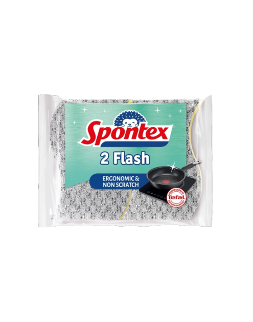 Zdjęcie: Gąbka do powierzchni delikatnych Flash 2 sztuki SPONTEX