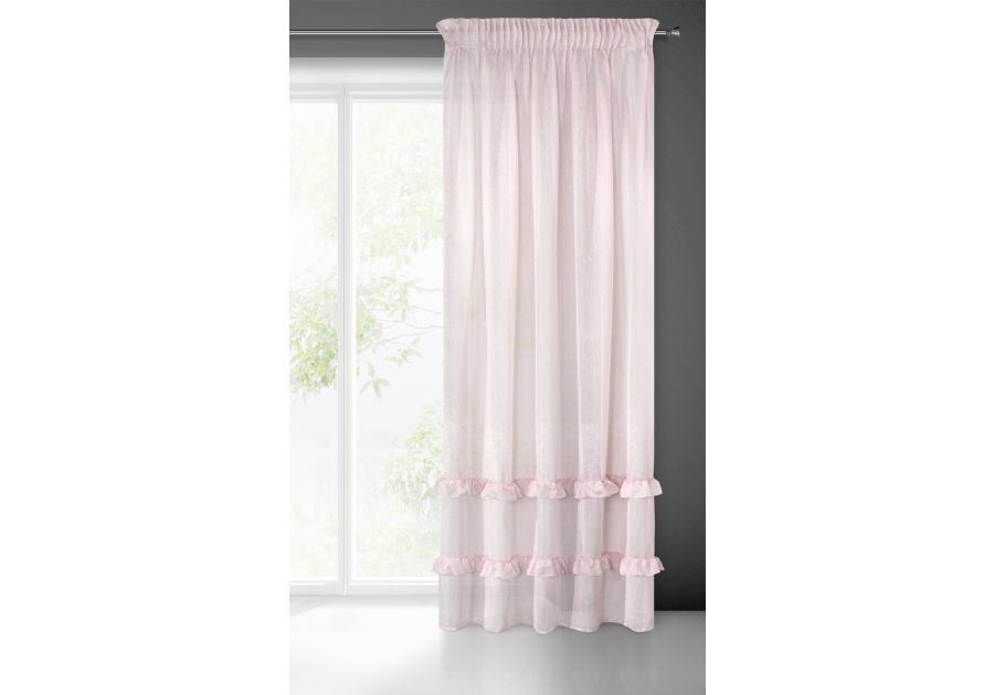 Zdjęcie: Firana gotowa Lorena na taśmie 140x270 cm różowy EUROFIRANY