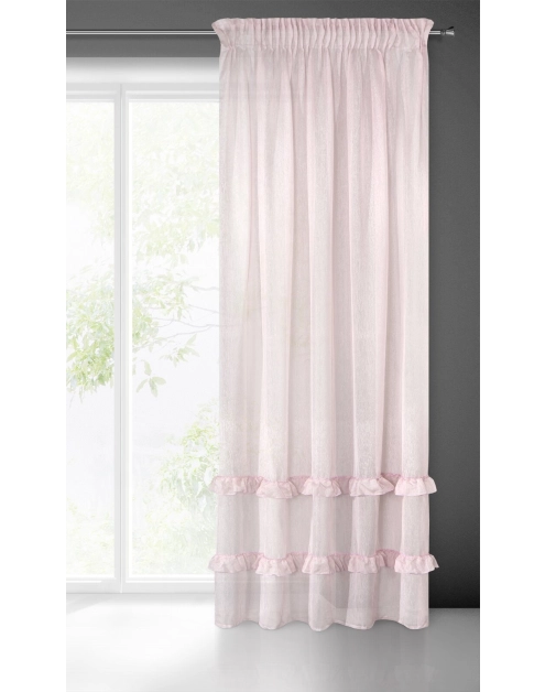Zdjęcie: Firana gotowa Lorena na taśmie 140x270 cm różowy EUROFIRANY