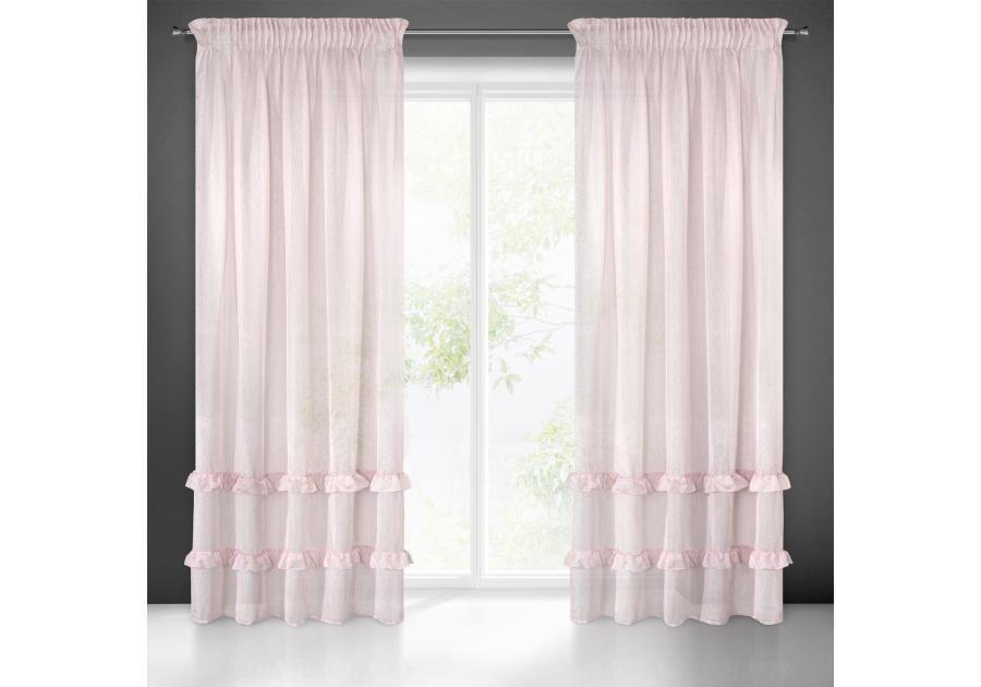 Zdjęcie: Firana gotowa Lorena na taśmie 140x270 cm różowy EUROFIRANY