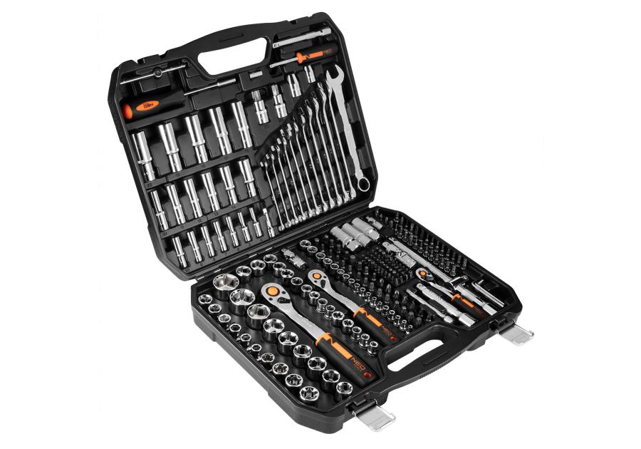 Zdjęcie: Zestaw kluczy nasadowych 1/2", 3/8", 1/4", 219 sztuk CrV NEO TOOLS