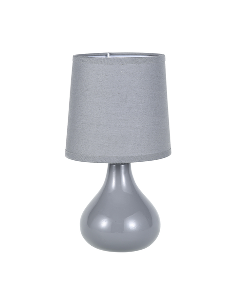 Zdjęcie: Lampa stołowa z podstawą ceramiczną 13x23,5 cm popielata ALTOMDESIGN
