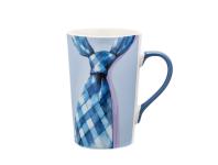 Zdjęcie: Kubek stożek wysoki Najlepszy dziadek 430 ml dekoracja niebieski krawat ALTOM DESIGN