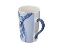 Zdjęcie: Kubek stożek wysoki Najlepszy dziadek 430 ml dekoracja niebieski krawat ALTOM DESIGN