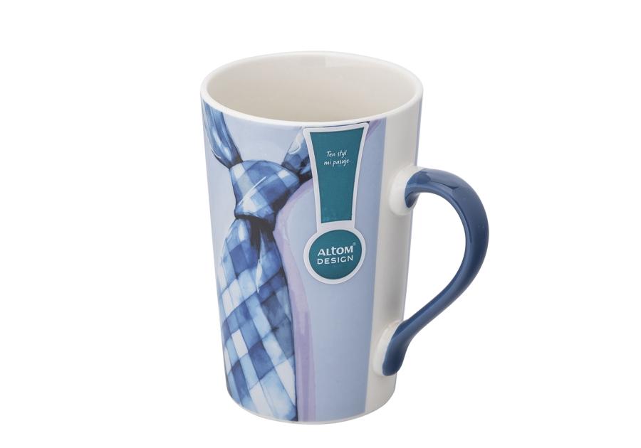 Zdjęcie: Kubek stożek wysoki Najlepszy dziadek 430 ml dekoracja niebieski krawat ALTOM DESIGN