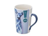 Zdjęcie: Kubek stożek wysoki Najlepszy dziadek 430 ml dekoracja niebieski krawat ALTOM DESIGN