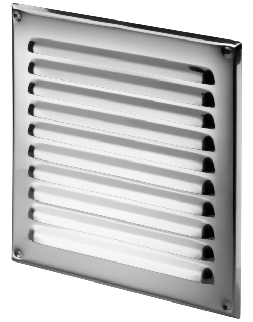 Zdjęcie: Osłona wentylacyjna 25x25 MS stal chromowa AWENTA