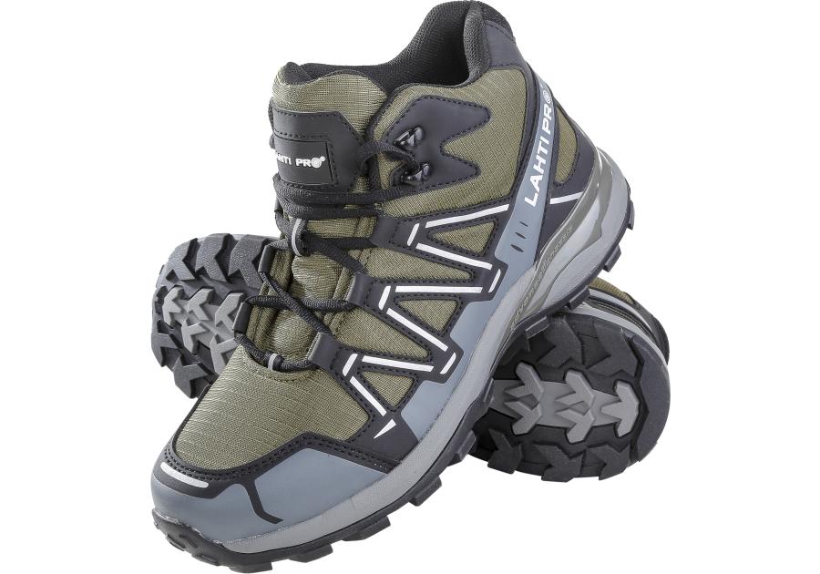 Zdjęcie: Trzewiki bez podnoska dzianina zielono-czarno-szara, o2 sra,40, CE, LAHTI PRO