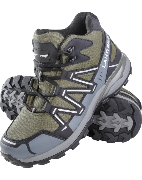 Zdjęcie: Trzewiki bez podnoska dzianina zielono-czarno-szara, o2 sra,40, CE, LAHTI PRO