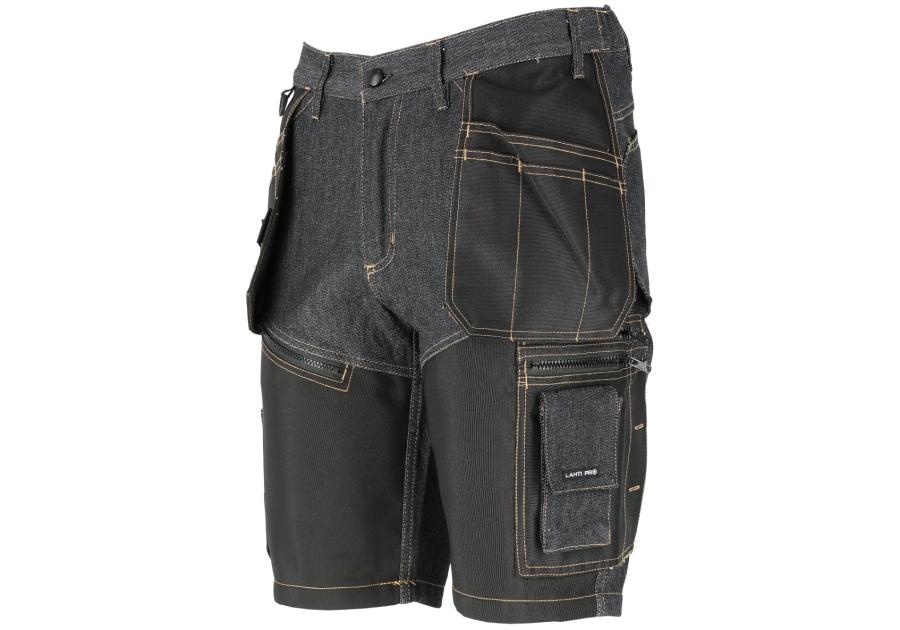 Zdjęcie: Spodenki krótkie jeans. czarne ze wzmocnieniami, "l", CE, LAHTI PRO